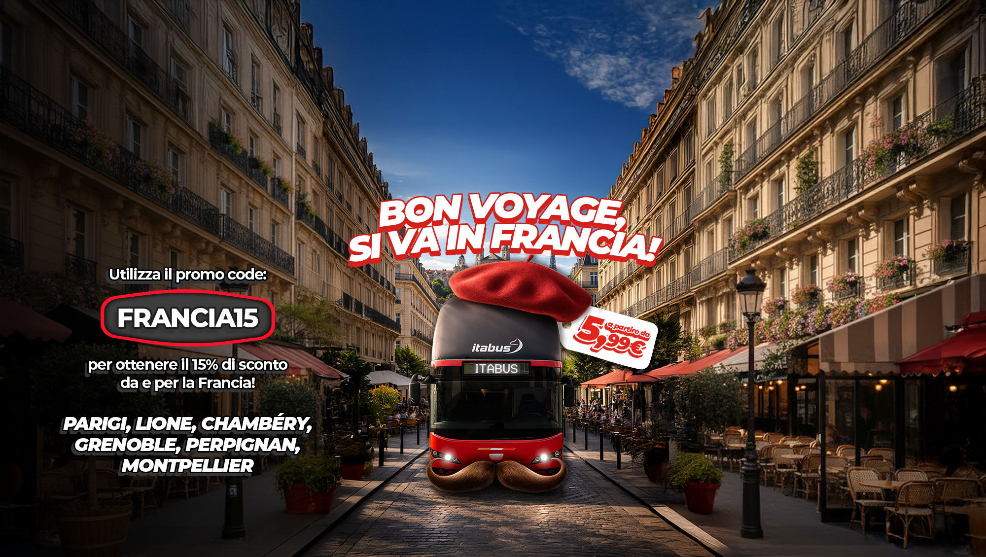 Promo code FRANCIA15