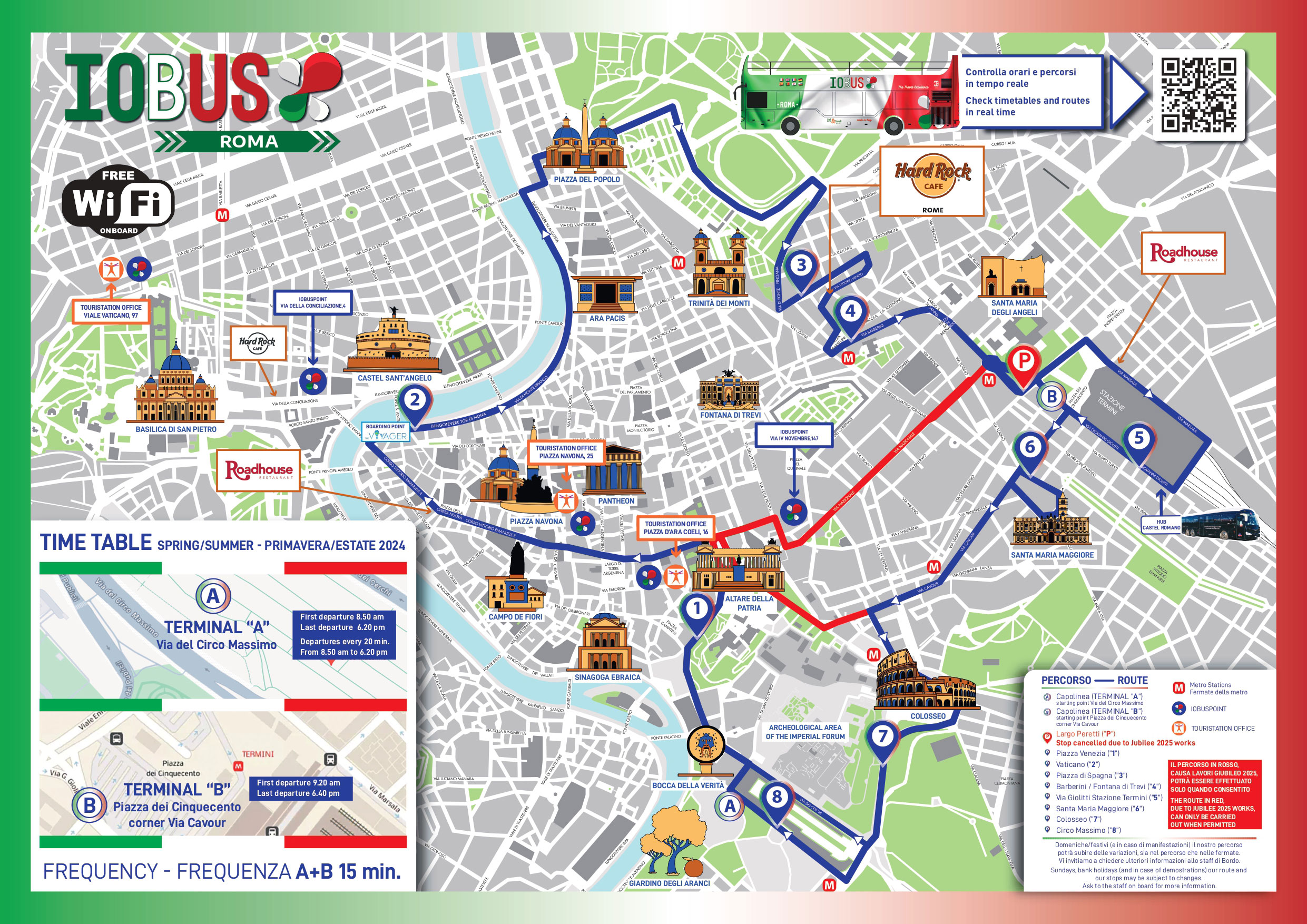 iobus tour rome map