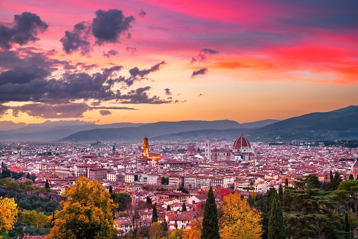 tramonto su Firenze